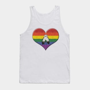 Large Two-Spirited Pride Flag Colored Heart Tank Top